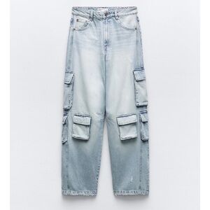 Zara mid TRF cargo jeans